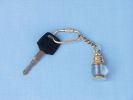 Solid Brass Oil lamp Key Chain 5""