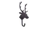 Cast Iron Reindeer Head Decorative Metal Wall Hooks 9.5""