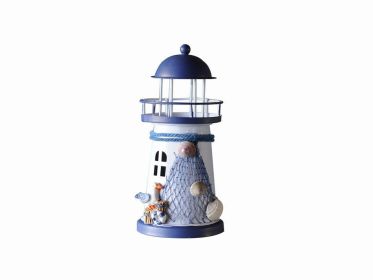 LED Lighted Decorative Metal Lighthouse with Seagull Christmas Ornament 6""