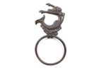 Cast Iron Decorative Arching Mermaid Towel Holder 9""