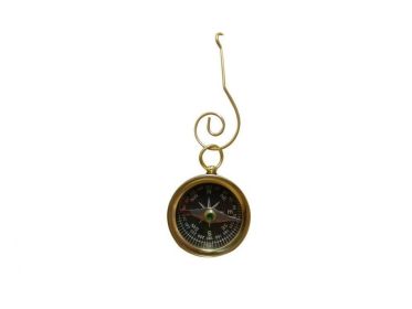 Solid Brass Decorative Compass Christmas Ornament 4""