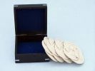 Rope Coasters with Black Rosewood Box 4"" - set of 4