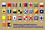 Letter Z Cloth Nautical Alphabet Flag Decoration 20""