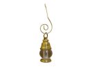 Solid Brass Oil Lamp Christmas Ornament 4""