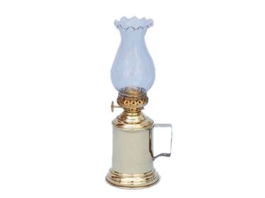 Solid Brass Tavern Oil Lamp 10""