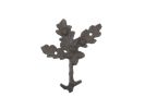 Cast Iron Oak Tree Leaves with Acorns Decorative Metal Tree Branch Hooks 6.5""