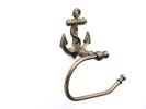 Antique Brass Anchor Toilet Paper Holder 10""