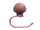 Antique Copper Seashell Toilet Paper Holder 10""