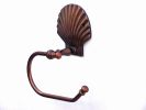 Antique Copper Seashell Toilet Paper Holder 10""