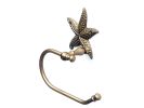 Antique Brass Starfish Toilet Paper Holder 10""