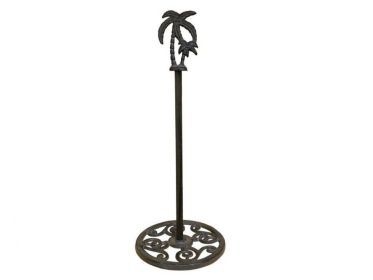 Cast Iron Palm Tree Extra Toilet Paper Stand 17""