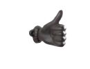 Cast Iron Thumbs Up Decorative Metal Wall Hook 3""