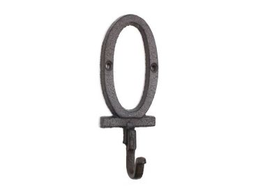 Cast Iron Number 0 Wall Hook 6""