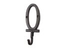 Cast Iron Number 0 Wall Hook 6""