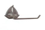 Cast Iron Decorative Sailboat Toilet Paper Holder 11""