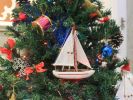 Wooden Ranger Model Sailboat Christmas Ornament 9""