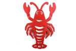 Rustic Red Cast Iron Lobster Trivet 11""