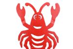 Rustic Red Cast Iron Lobster Trivet 11""