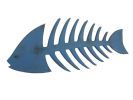 Wooden Rustic Dark Blue Fishbone Wall Mounted Decoration 25""