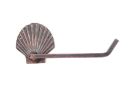 Rustic Copper Cast Iron Shell Toilet Paper Holder 10&quot;