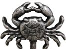 Rustic Silver Cast Iron Wall Mounted Crab Hook 5""