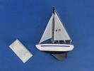 Wooden Enterprise Model Sailboat Christmas Ornament 9""