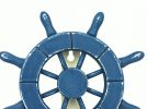 Rustic All Light Blue Decorative Ship Wheel with Hook 8&quot;