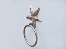 Silver Finish Starfish Towel Holder 9&quot;