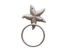 Silver Finish Starfish Towel Holder 9&quot;