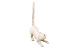 Whitewashed Cast Iron Cat Extra Toilet Paper Stand 10""