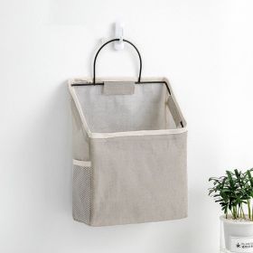 Simple Trendy Hanging Storage Bag; Double Side Pockets Organizer For Bedroom; Bathroom (Color: Grey)