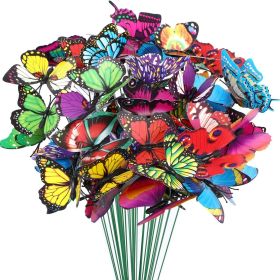 30pcs/50pcs Butterfly Decoration Stakes; Waterproof Garden Butterfly Ornaments For Indoor/Outdoor Christmas Yard Decor (Quantity: 30 PCs)