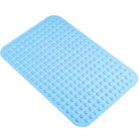 Bath Tub Shower Mat Non-Slip and Extra Large, Bathtub Mat with Suction Cups, Machine Washable Bathroom Mats with Drain Holes (Color: Baby blue, size: 36*70cm)