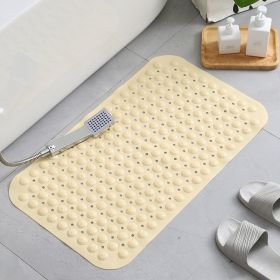 Bath Tub Shower Mat Non-Slip and Extra Large, Bathtub Mat with Suction Cups, Machine Washable Bathroom Mats with Drain Holes (Color: Yellow, size: 36*70cm)