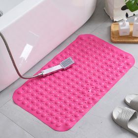 Bath Tub Shower Mat Non-Slip and Extra Large, Bathtub Mat with Suction Cups, Machine Washable Bathroom Mats with Drain Holes (Color: Fuchsia, size: 46*77cm)