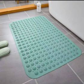 Bath Tub Shower Mat Non-Slip and Extra Large, Bathtub Mat with Suction Cups, Machine Washable Bathroom Mats with Drain Holes (Color: Light green, size: 46*77cm)