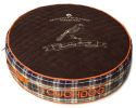 Touchdog Bark-Royale Posh Rounded and Raised Designer Fleece Plaid Dog Bed