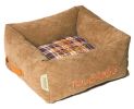 Touchdog Exquisite-Wuff Posh Rectangular Diamond Stitched Fleece Plaid Dog Bed