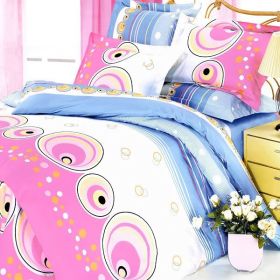 Blancho Bedding - [Romantic Story] 100% Cotton 7PC Bed In A Bag (King Size) (Sku: Biab(Mh17-4/Cfr01-4/Plw01X2))