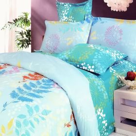 Blancho Bedding - [Turquoise Spring] 100% Cotton 7PC Bed In A Bag (King Size) (Sku: Biab(Mh02-4/Cfr01-4/Plw01X2))