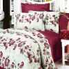 Blancho Bedding - [China Red] 100% Cotton 7PC Bed In A Bag (Queen Size)