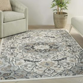 Elation Persian Ivory Grey 5'3" x 7'3" Area Rug, (Actual Color: Ivory Grey)