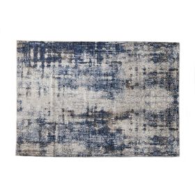 Grey Abstract Area Rug, 5' x 7' (Color: Navy Abstract Accent Rug, 5' x 7', size: 5' x 7')