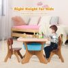 Kids Activity Table and Chair Set Play Furniture with Storage