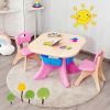 Kids Activity Table and Chair Set Play Furniture with Storage