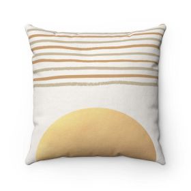 Abstract Sun with Lines Cushion Home Decoration Accents - 4 Sizes (size: 14" X 14")