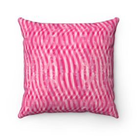 Happy Pink Square Pillow - 4 Sizes (size: 14" X 14")