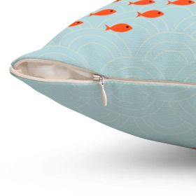 School of Fishes Cushion Home Decoration Accents - 4 Sizes (size: 16" X 16")