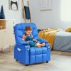 PU Leather Kids Recliner Chair with Cup Holders and Side Pockets