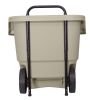 15 Gallon Resin Rolling Lawn and Utility Cart with Retractable Handle